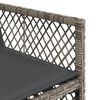 vidaXL 9 Piece Garden Dining Set with Cushions Grey Poly Rattan