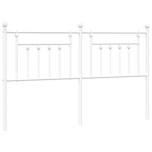 vidaXL Metal Headboard White 180 cm