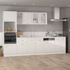 vidaXL Microwave Cabinet Lyon High Gloss White 60x57x207 cm Engineered Wood