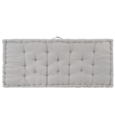vidaXL Pallet Floor Cushion Cotton 120x80x10 cm Grey