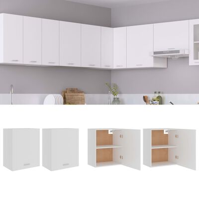 vidaXL Hanging Cabinets 2 pcs White 50x31x60 cm Engineered Wood
