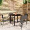 vidaXL 5 Piece Garden Dining Set Grey