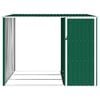 vidaXL Garden Firewood Shed Green 245x98x159 cm Galvanised Steel