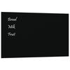vidaXL Wall-mounted Magnetic Board Black 100x60 cm&nbsp;Tempered Glass