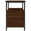 vidaXL Bedside Cabinet Brown Oak 34x35.5x50 cm Engineered Wood