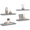vidaXL Floating Wall Shelves 4 pcs Grey 60x23.5x3.8 cm MDF