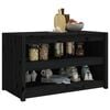 vidaXL Outdoor Kitchen Cabinet Black 106x55x64 cm Solid Wood Pine