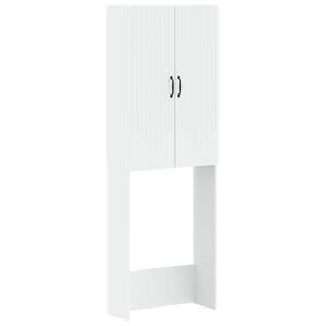 vidaXL Toilet Cabinet HOORN White 66 x 25.5 x 190 cm Engineered Wood