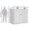 vidaXL Garden Shed Green Metal