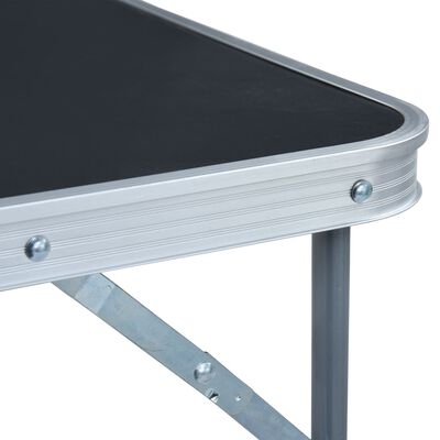 vidaXL Foldable Camping Table with Metal Frame 80x60 cm Grey