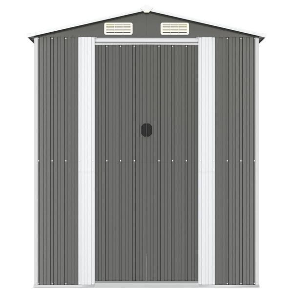 vidaXL Garden Shed Light Grey 192x772x223 cm Galvanised Steel
