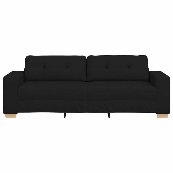 vidaXL 3-Seater Sofa Black 180 cm Fabric