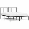 vidaXL Metal Bed Frame without Mattress with Headboard Black 135x190cm