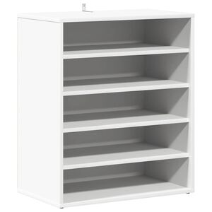 vidaXL Shoe Cabinet White 60x35x70 cm Engineered Wood