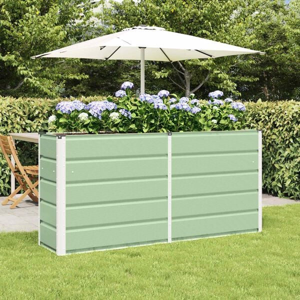 vidaXL Planter Green 160 x 40 x 75 cm Steel