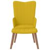 vidaXL Relaxing Chair with a Stool Mustard Yellow Velvet