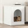 vidaXL Cat House White 53 x 52 x 60 cm Engineered Wood