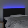 vidaXL LED Headboard Black 100 cm Faux Leather