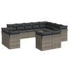 vidaXL 12 Piece Garden Sofa Set with Cushions Grey Poly Rattan