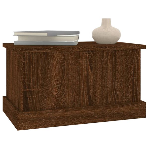 vidaXL Storage Box Brown Oak 50x30x28 cm Engineered Wood