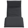 vidaXL Folding Sun lounger Black 175x54x8.5 cm Oxford Fabric