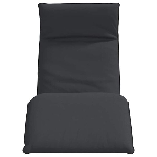 vidaXL Folding Sun lounger Black 175x54x8.5 cm Oxford Fabric