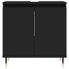 vidaXL Bathroom Cabinet Black 58x33x60 cm Engineered Wood