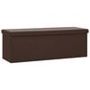 vidaXL Folding Storage Bench Brown PVC