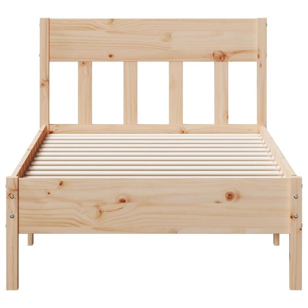 vidaXL Bed Frame without Mattress 90x190 cm Single Solid Wood Pine
