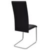 vidaXL Cantilever Dining Chairs 6 pcs Black Faux Leather