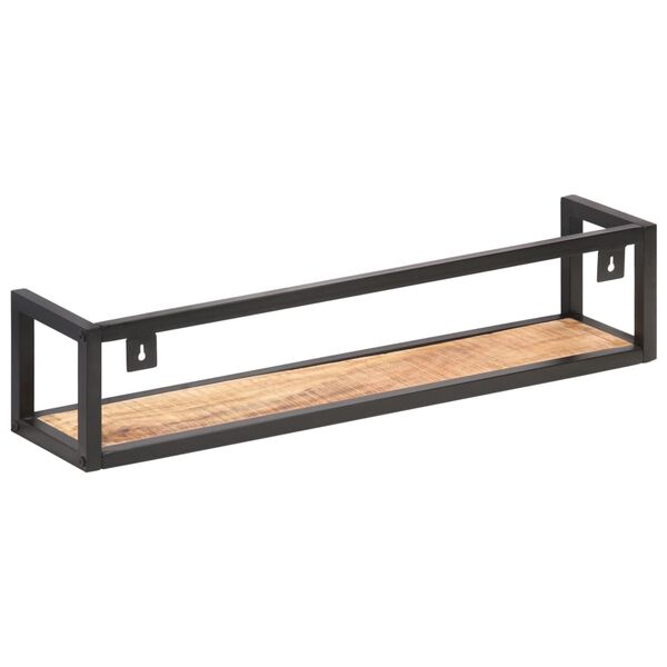vidaXL Wall Shelves 2 pcs 80 cm Rough Mango Wood