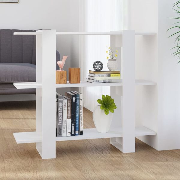 vidaXL Book Cabinet/Room Divider White 100x30x87 cm