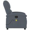 vidaXL Massage Recliner Chair Dark Grey Velvet