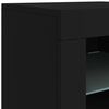 vidaXL Sideboard with LED Lights Black 60.5x37x67 cm
