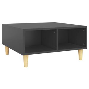 vidaXL Coffee Table | Grey | Engineered wood, solid eucalyptus wood | Standard