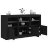 vidaXL Sideboard with LED Lights Black 123x37x67 cm