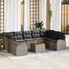 vidaXL Garden Sofa Set 10 pcs Grey