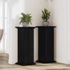 vidaXL Plant Stand Black Oak 33 x 33 x 80 cm Engineered wood