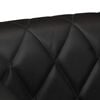 vidaXL Tub Chair Black Real Goat Leather