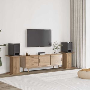 vidaXL Speaker Stands 2 pcs Artisian Oak 30x30x40 cm Engineered Wood