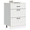 vidaXL Kitchen Base Cabinet Lucca White Engineered Wood