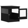 vidaXL Dog Crate Furniture Black 64.5x80x71 cm Engineered Wood