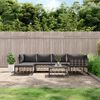 vidaXL 7 Piece Garden Lounge Set with Cushions Anthracite Poly Rattan