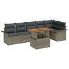 vidaXL Garden Sofa Set 7 pcs Grey Poly Rattan