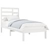 vidaXL Bed Frame without Mattress White Solid Wood 90x190 cm Single Single
