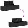vidaXL Garden Sofa Set with Storage 5 pcs Black Poly rattan