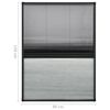 vidaXL Plisse Insect Screen for Windows Aluminium 80x120 cm with Shade