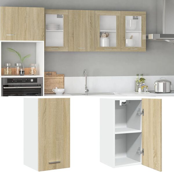 vidaXL Hanging Cabinet Lyon Sonoma Oak 29.5x31x60 cm Engineered Wood