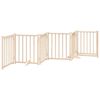 vidaXL Dog Gate with Door Foldable 6 Panels 300 cm Solid Wood Fir