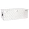vidaXL Storage Box Silver 90x47x33.5 cm Aluminium